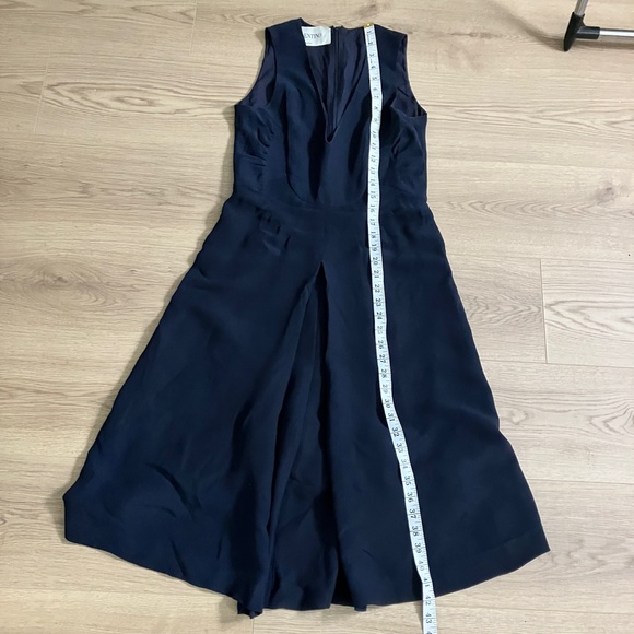 Valentino 100% silk navy midi dress size 4 - Picture 15 of 17